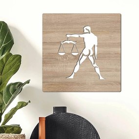 DUBLEZ | Decorațiune din lemn pentru perete - Zodia Balanță