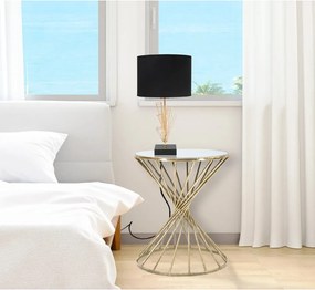 Veioză Mauro Ferretti Glam Olig, înălțime 45 cm, negru-auriu