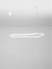 Lustra LED suspendata design modern DUSSA alb, 120x66cm