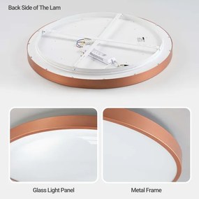 BRILAGI - Corp de iluminat LED dimabil GLASS POOL DOUBLE LED/80W/230V 60 cm cupru + telecomandă
