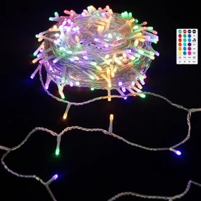 Aigostar -LED Instalație luminoasă de exterior pentru Crăciun 100xLED/7 funcții 4xAA 10,3m IP44 multicoloră