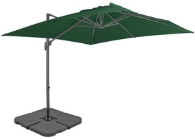 vidaXL Umbrelă de exterior cu bază portabilă, verde