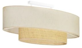 Lustră aplicată Duolla DOUBLE OVAL NATURE 2xE27/15W/230V crem/bej