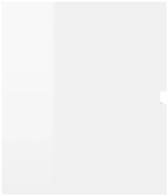 Dulap cu chiuveta incorporata, alb extralucios, PAL Alb foarte lucios, 80 x 38.5 x 45 cm, fara oglinda