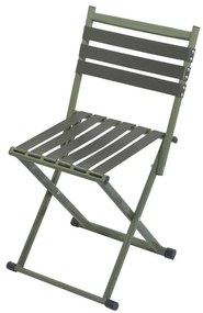 Scaun camping pliabil cu spătar, verde