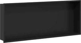 vidaXL Nisă de Duș Negru 75 x 30 x 9,5 cm Oţel inoxidabil