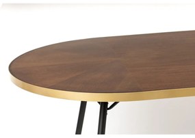 Masă de dining cu blat cu aspect de lemn de frasin 90x180 cm Denise – White Label