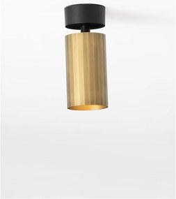 Spot aplicat design tehnic ZELOS negru/ auriu