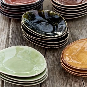 Farfurioară din gresie ceramică pentru desert Costa Nova Riviera, ⌀ 16 cm, verde