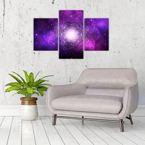 Tablou abstracției violete (90x60 cm)