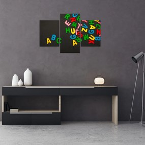 Tablou - litere colorate (90x60 cm)