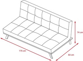 Canapea extensibilă Catini NIKLAS - Maro