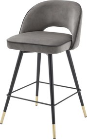 Set de 2 scaune de bar design modern Cliff, H-92,5cm gri 114324 HZ