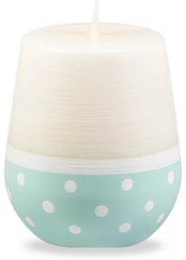 Lumânare Unipar Sweetness, durată ardere 32 h, alb - turcoaz