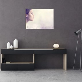 Tablou - Femeia cu lavandă (70x50 cm)