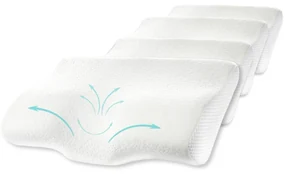 Set 4X perne cu suport cervical din spuma cu memorie pentru copii 12-16 ani Suporto®️ 50x30, cu perforatii
