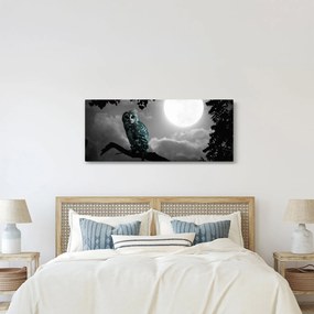 Tablou - Bufniță de noapte, albastru (120x50 cm)