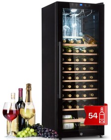 Barossa 54S, răcitor de vinuri, 155 l, 54 de sticle, ușă de sticlă, tactil