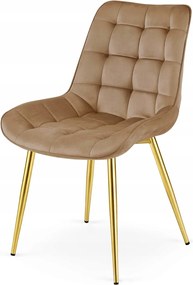 Maro scaun bucatarie BERA din catifea cu picioare aurii