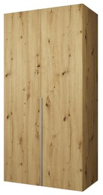 Dulap de haine 100 cm Alice 1 (Stejar artisan + Cașmir). 1126092