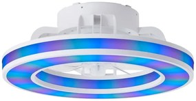 Ventilator LED RGBW dimabil de tavan Brilliant MONDELLO LED/26W/230V + telecomandă