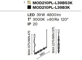 Lustra/Pendul LED design decorativ Cosmo alama