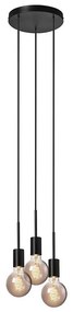 Nordlux - Lustră pe cablu PACO 3xE27/25W/230V neagră