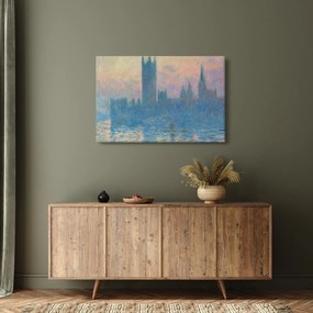 Tablou - Claude Monet, The Houses of Parliament, Sunset, reproducere (90x60 cm)