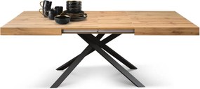 Masă Tifany BLAT RUSTIC - NEGRU - 95 CM / 90 CM / 77