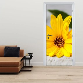 Fototapet pentru ușă - Flori galbene (95x205cm)