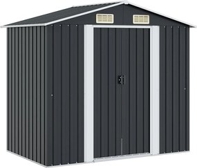 vidaXL Magazie depozitare grădină antracit 204x132x186 cm oțel