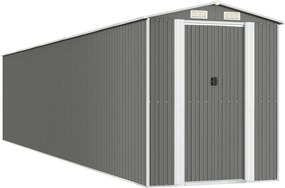 vidaXL Șopron de grădină, gri deschis, 192x938x223 cm, oțel galvanizat