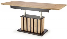 Masa de cafea Baretti extensibila stejar artizan/negru L130-170 cm