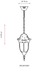 Lustra de exterior 68178 Alb 50x36 cm