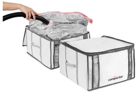 Cutii de depozitare pentru haine 2 buc. din material textil cu vacuum/cu pereți întăriți 42x25x25 cm Life – Compactor