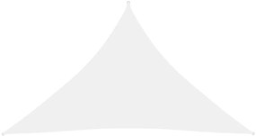 Parasolar, alb, 3,5x3,5x4,9 m, tesatura oxford, triunghiular Alb, 3.5 x 3.5 x 4.9 m
