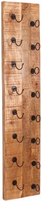 Suport pentru vin din lemn de mango Rustic 33 x 16 x 148 cm, 8 sticle