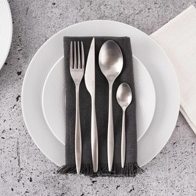 Tacâmuri argintii din oțel inoxidabil 24 buc. – Orion