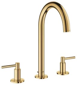 Baterie lavoar Grohe Atrio M 3 elemente dubla comanda auriu lucios Cool Sunrise
