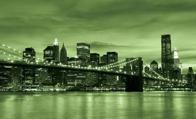 Fototapet - New York și Brooklin Bridge City (254x184 cm)