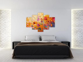 Tablou - Pictură flori colorate (150x105 cm)