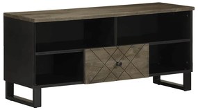 vidaXL Comodă TV, negru, 100x33x46 cm, lemn masiv de mango