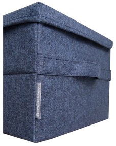 Cutie de depozitare albastră din material textil cu capac 35x19x26 cm Soft Storage – Bigso Box of Sweden