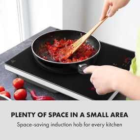 Klarstein Cook n Roll, plită cu inducție, 2000W, cronometru de 3 ore, 10 grade, negru