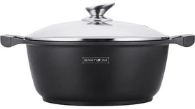 RESIGILAT - Oală marmorată cu capac 8.5L, 32 cm – Royalty Line BS32M, antiaderentă, compatibilă inducție