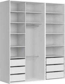 Dressing FLEX, alb, PAL, 195x66x240 cm