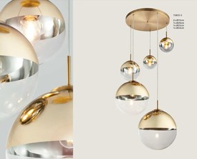Lustra moderna cu 3 pendule VARUS alama/auriu 15855-3 GL