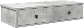 vidaXL Raft de perete cu sertare Gri beton 80x31x17 cm Lemn prelucrat