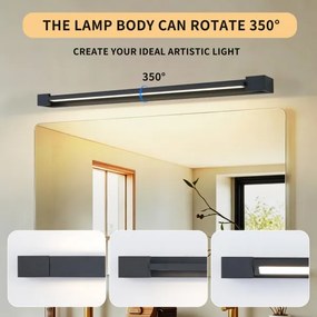 BRILAGI - Lumină LED pentru oglindă de baie AQUA LINE LED/20W/230V 80 cm IP44 negru
