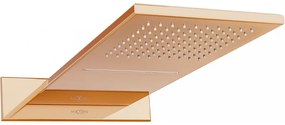 Mexen Waterfall pară de tip ploaie slim 50 x 22 cm, Roz-auriu - 79190-60